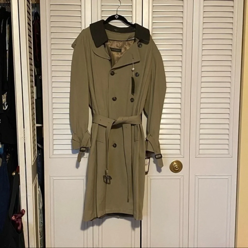 👩🏼‍💻💼🙋🏻‍♂️Joseph Abboud || Mens Trench Coat 42 Short - Picture 2 of 11